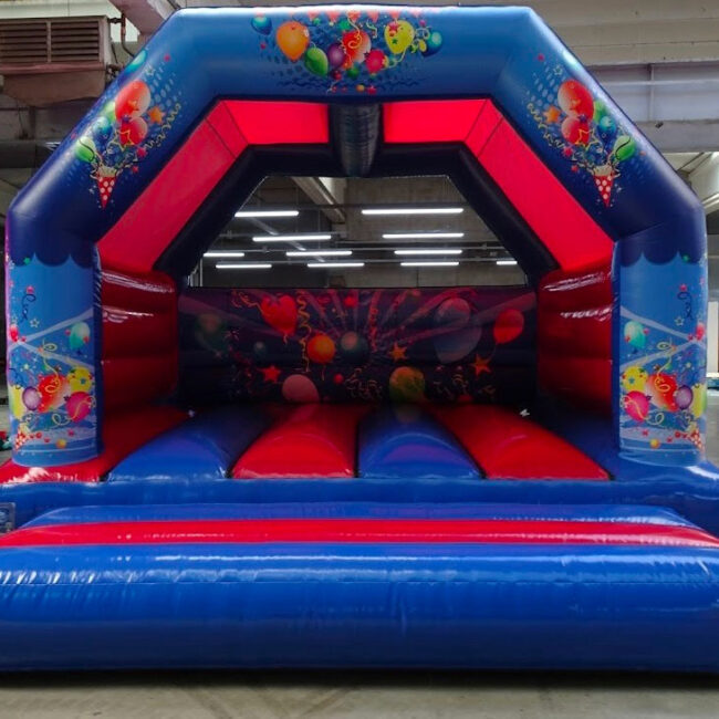 red-blue-adult bouncy castle